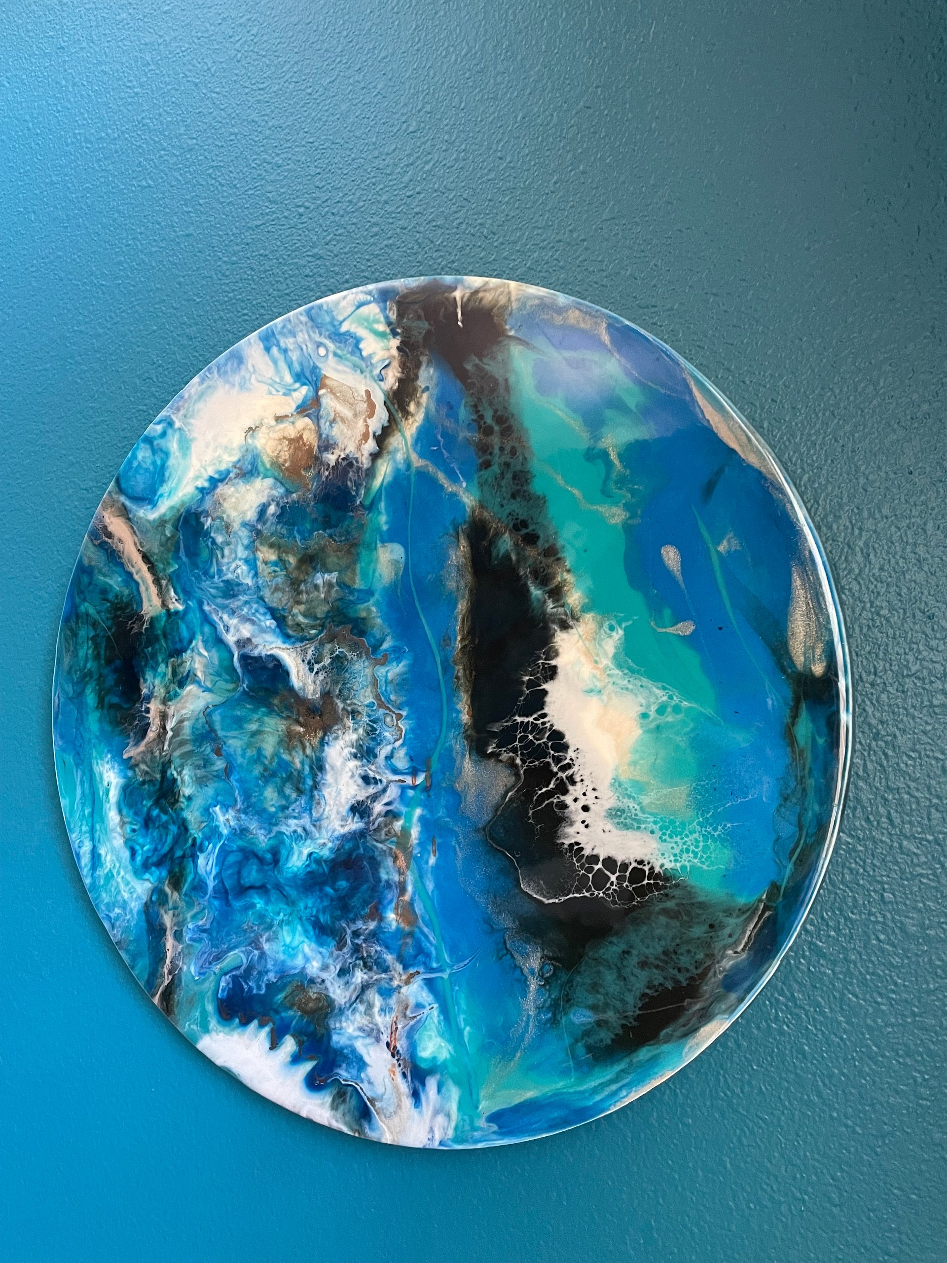 Earth's Ocean Inspired | Wall Art | Wall Decor | Resin-Wood product image (1)