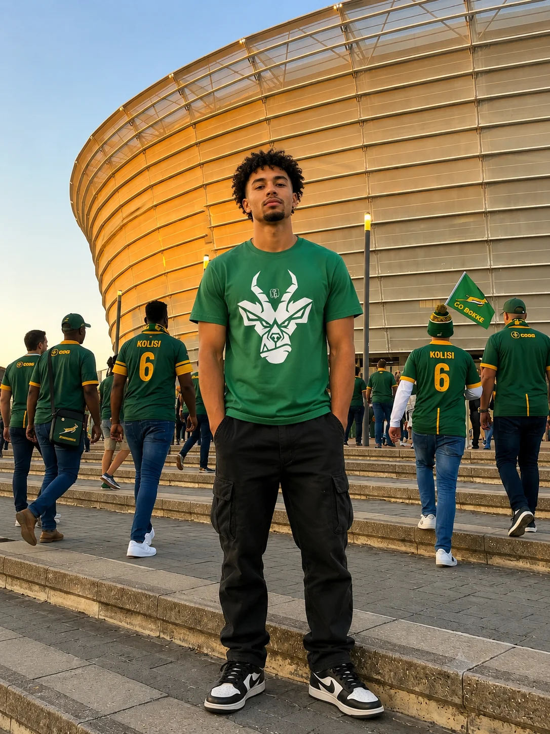 Angry Springbok Streetwear Tee – Bokke Rugby Shirt for SA Saffa Expats | Plain Gedagtes product image (3)