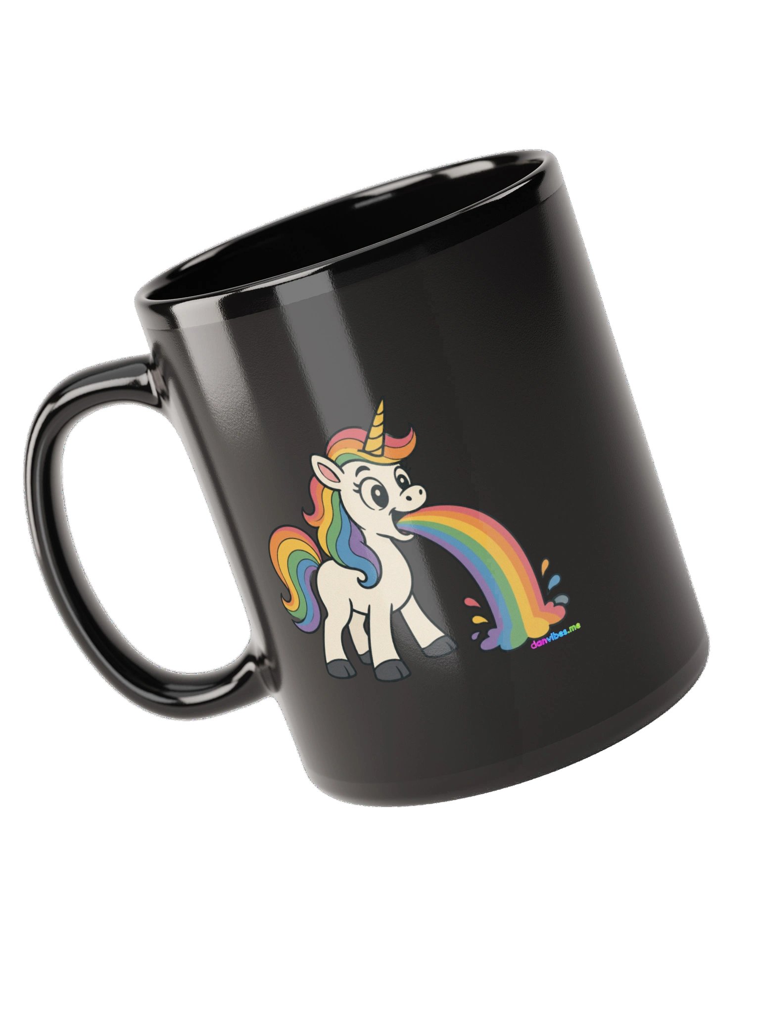 Puking Unicorn - Black Coffee Mug product image (9)