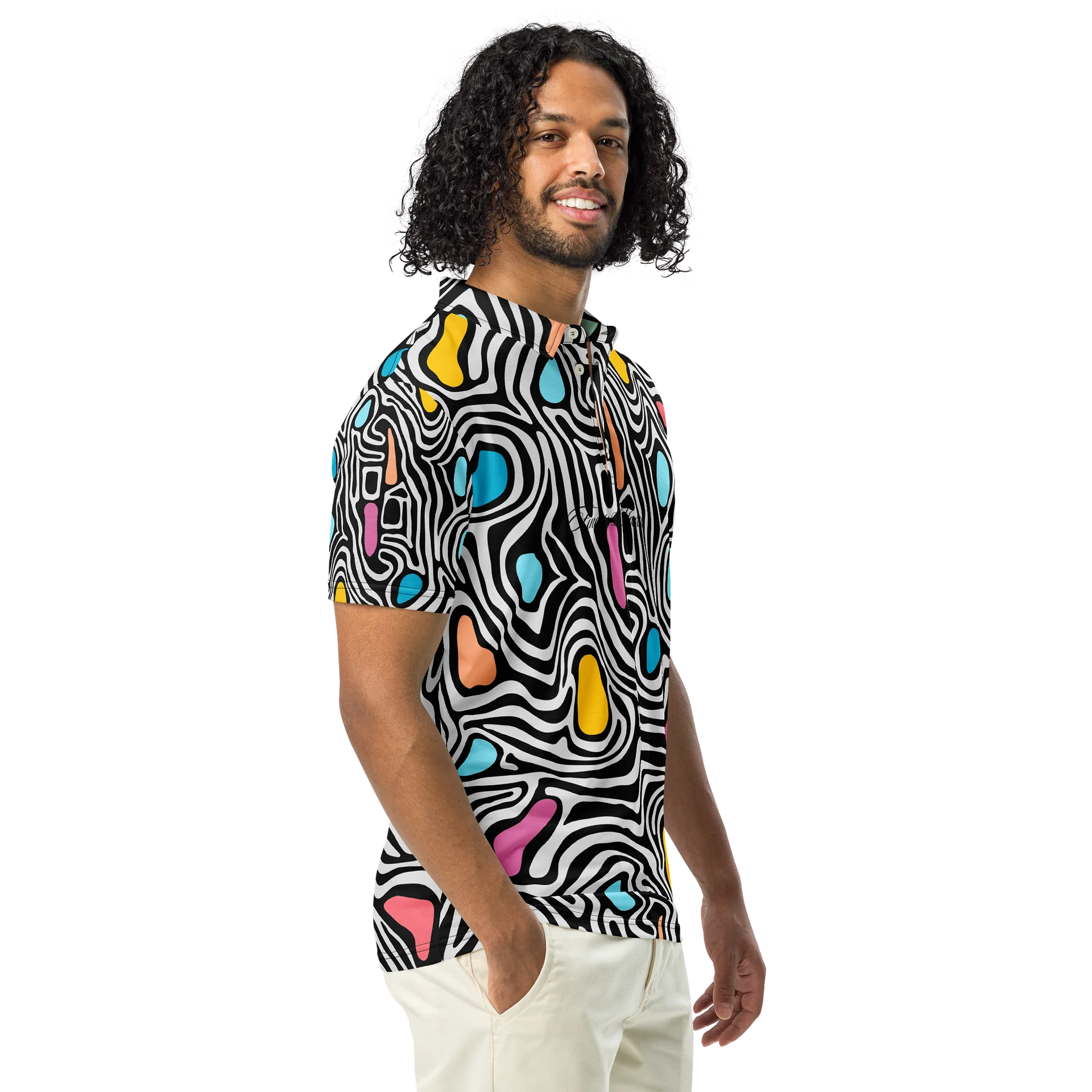 F&F Script Swirls with Color Slim Fit Polo Shirt product image (1)
