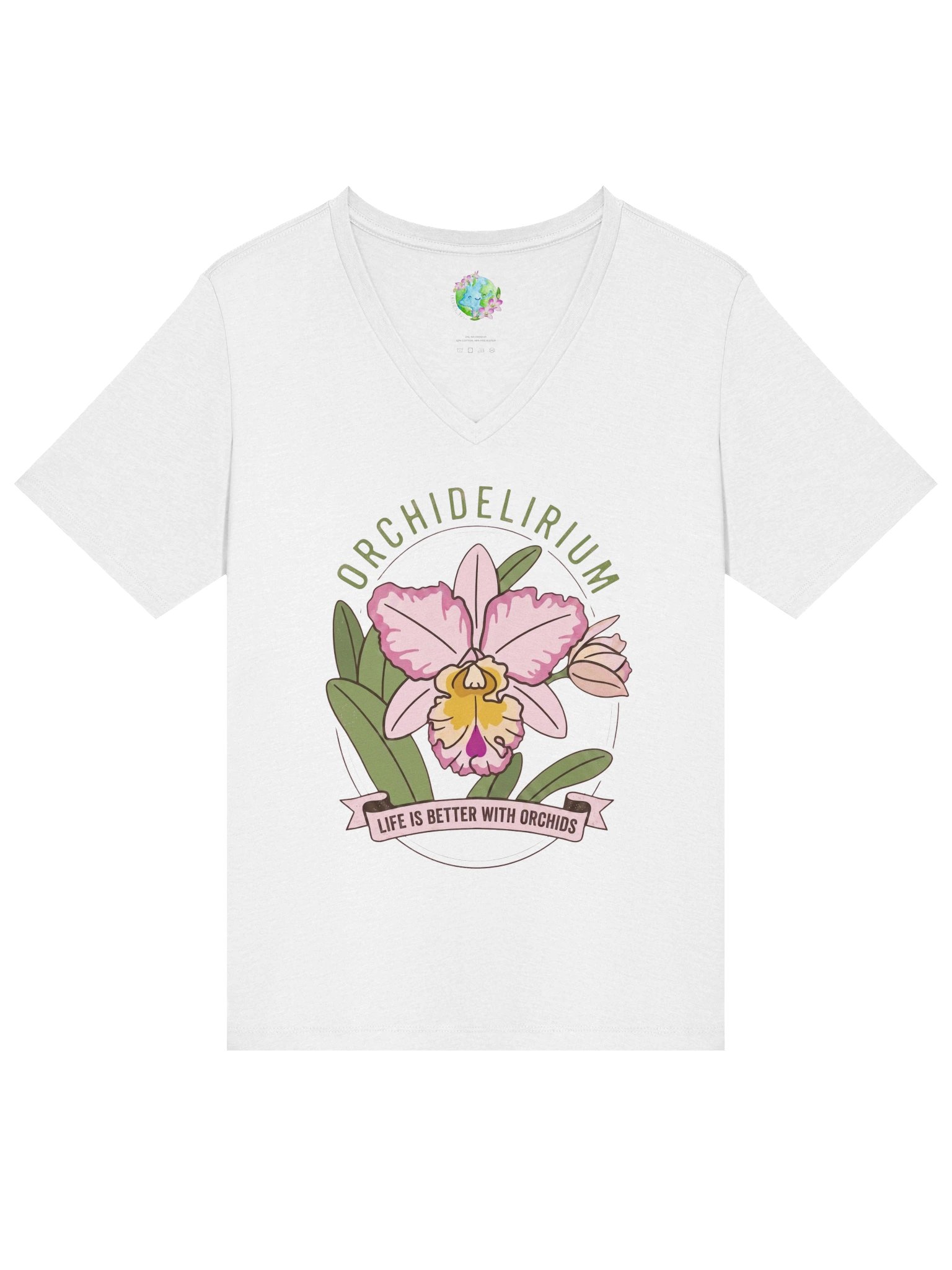 Orchidelirium v-neck t-shirt product image (7)
