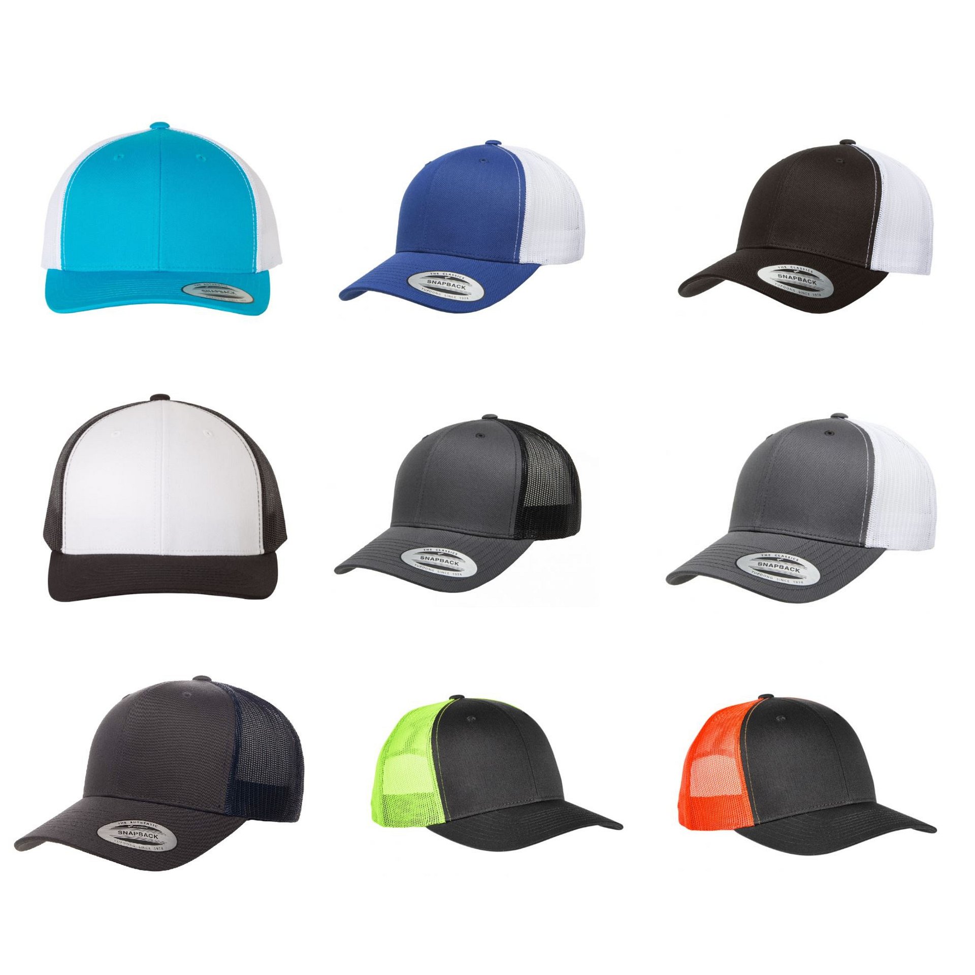 Yupoong Retro Trucker Hat w/ Custom Leather Patch product image (2)