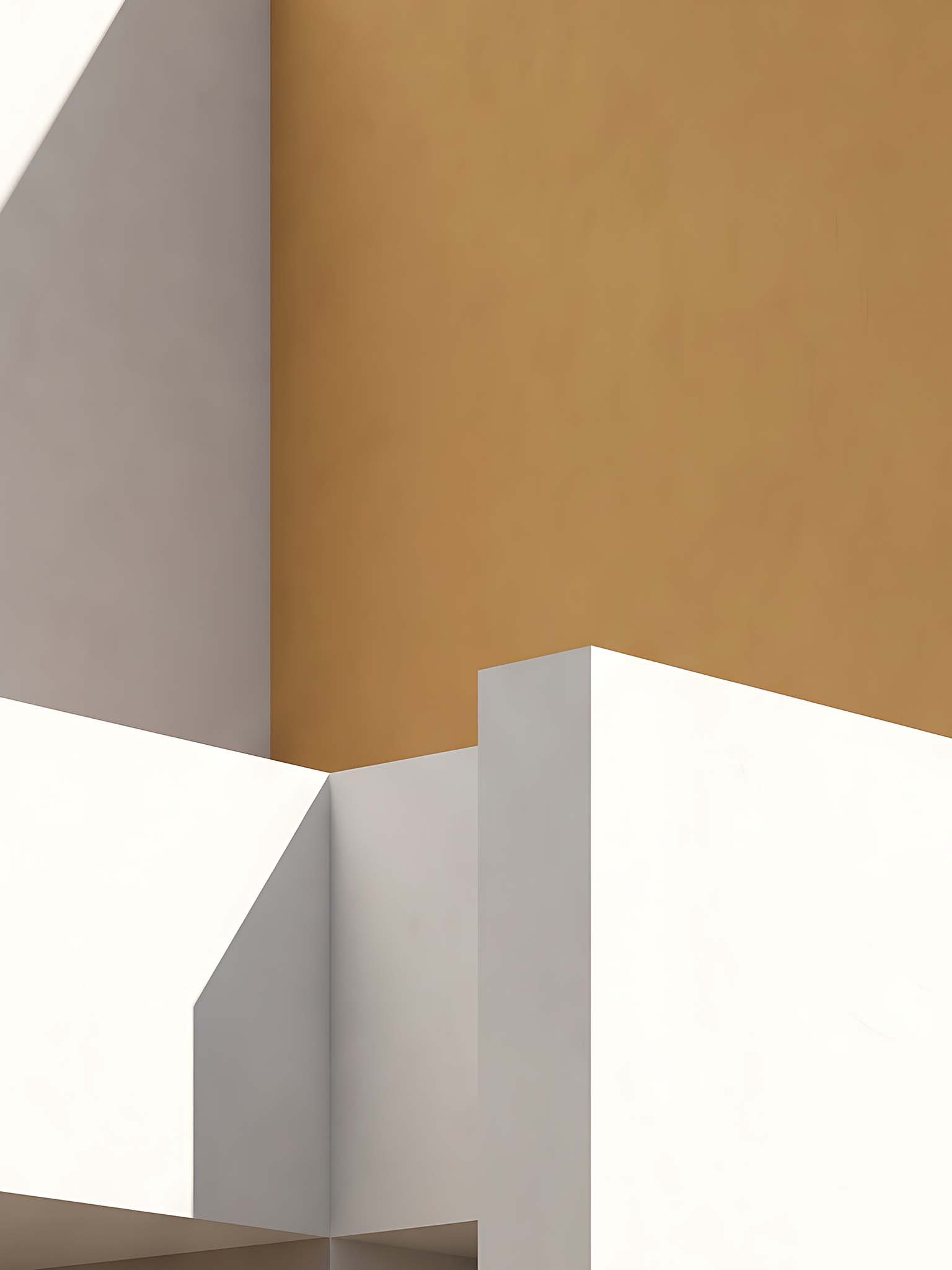Ochre Plane - Minimalist Geometric Architecture Wall Art product image (13)
