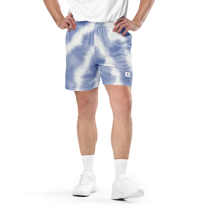 Blue Spiral All-Over Print Mesh Shorts product image (2)