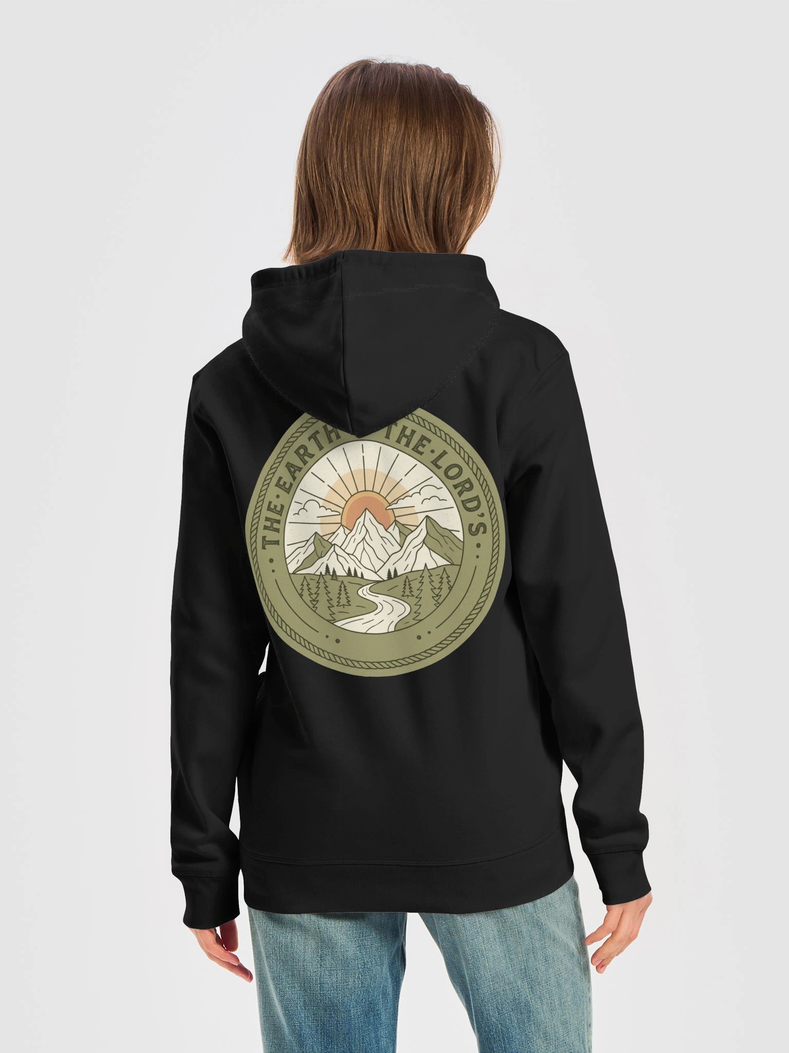 The Earth is the Lord’s – Psalm 24:1 Christian Nature Hoodie product image (2)