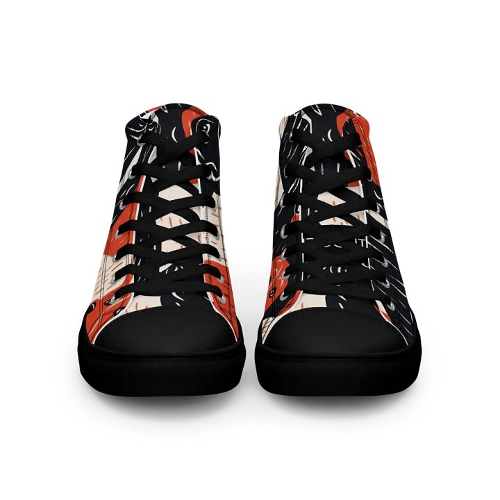'Puppy Love' Printed Men's High Top Canvas Shoes product image (1)