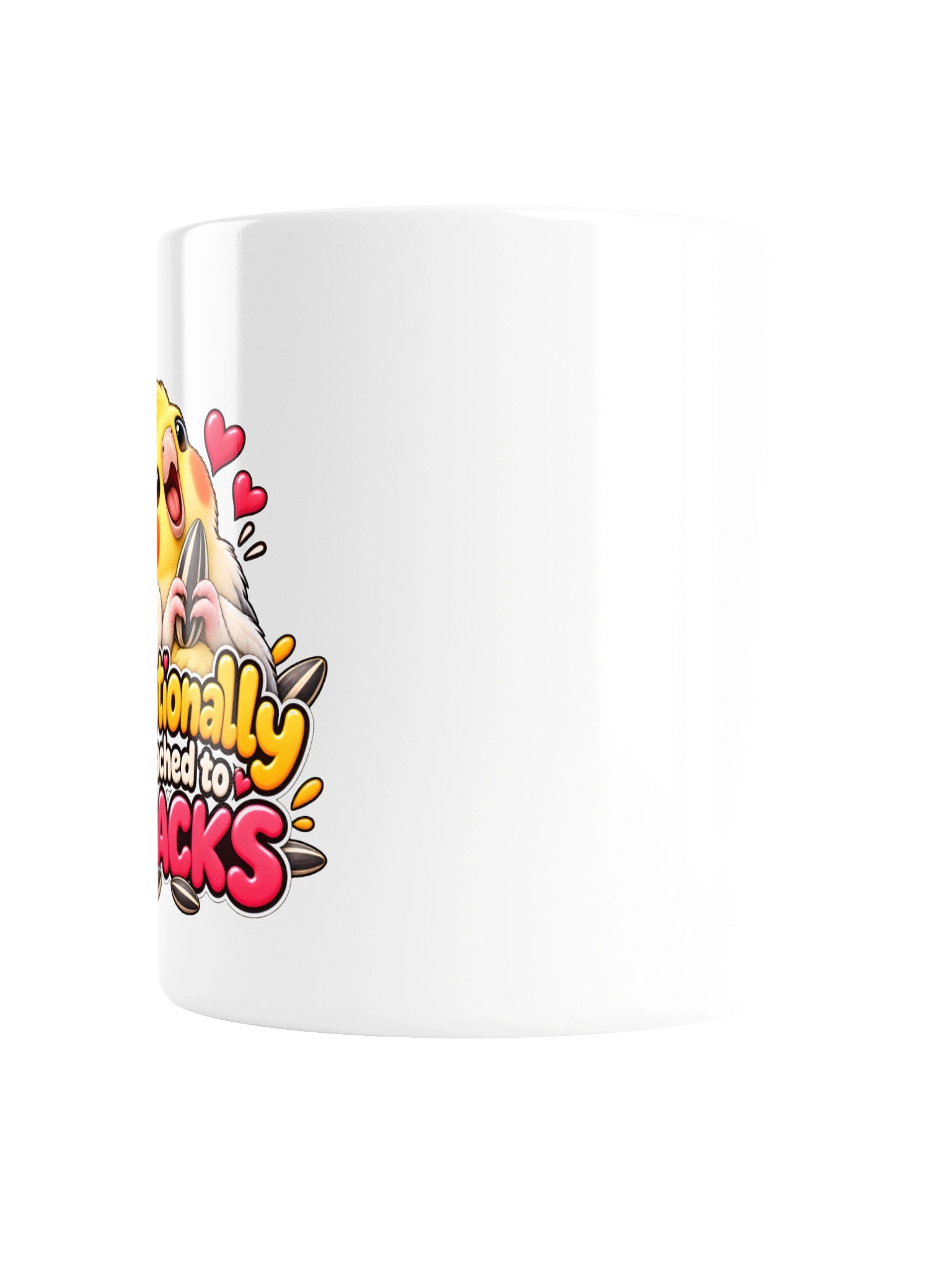 Emotionally Attached to Snacks – Funny Cockatiel Mug product image (4)