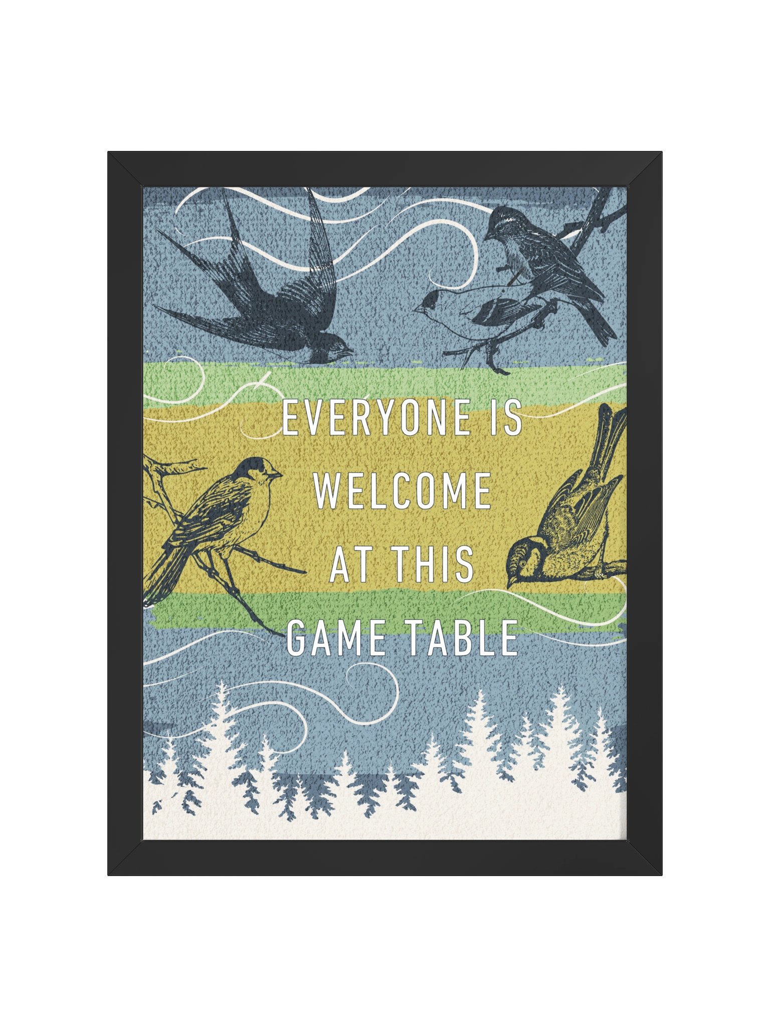 Inclusive Nature and Birds Board Game Room Poster - FRAMED product image (5)