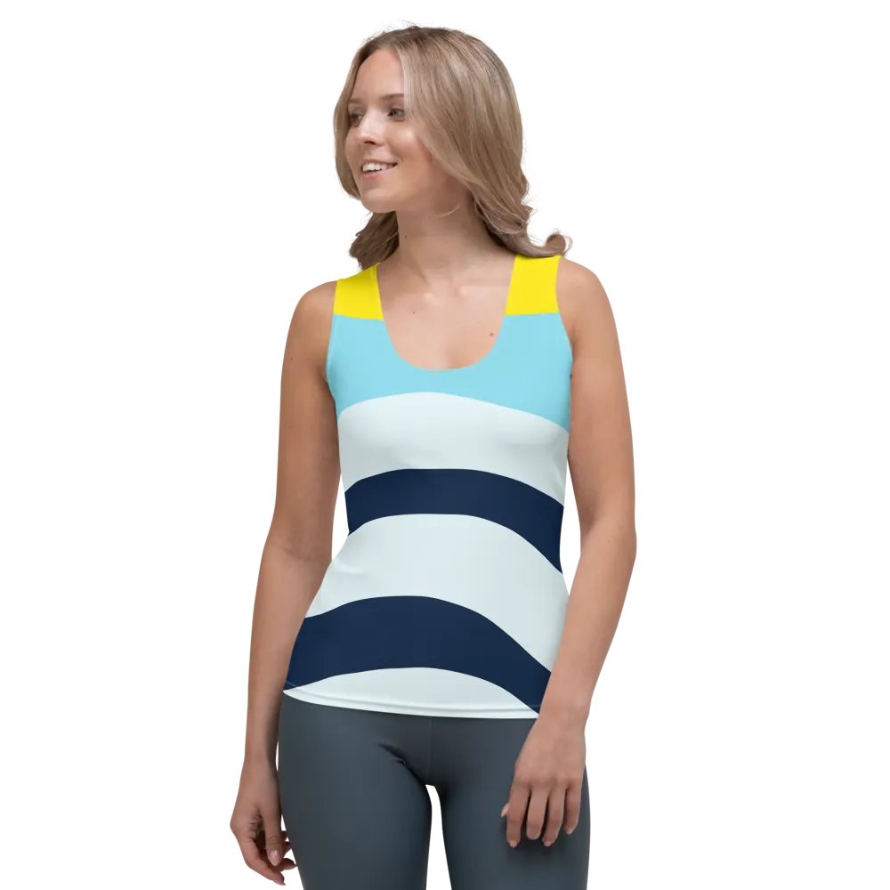 Blue Sunset Waves Women's Tank Top product image (4)