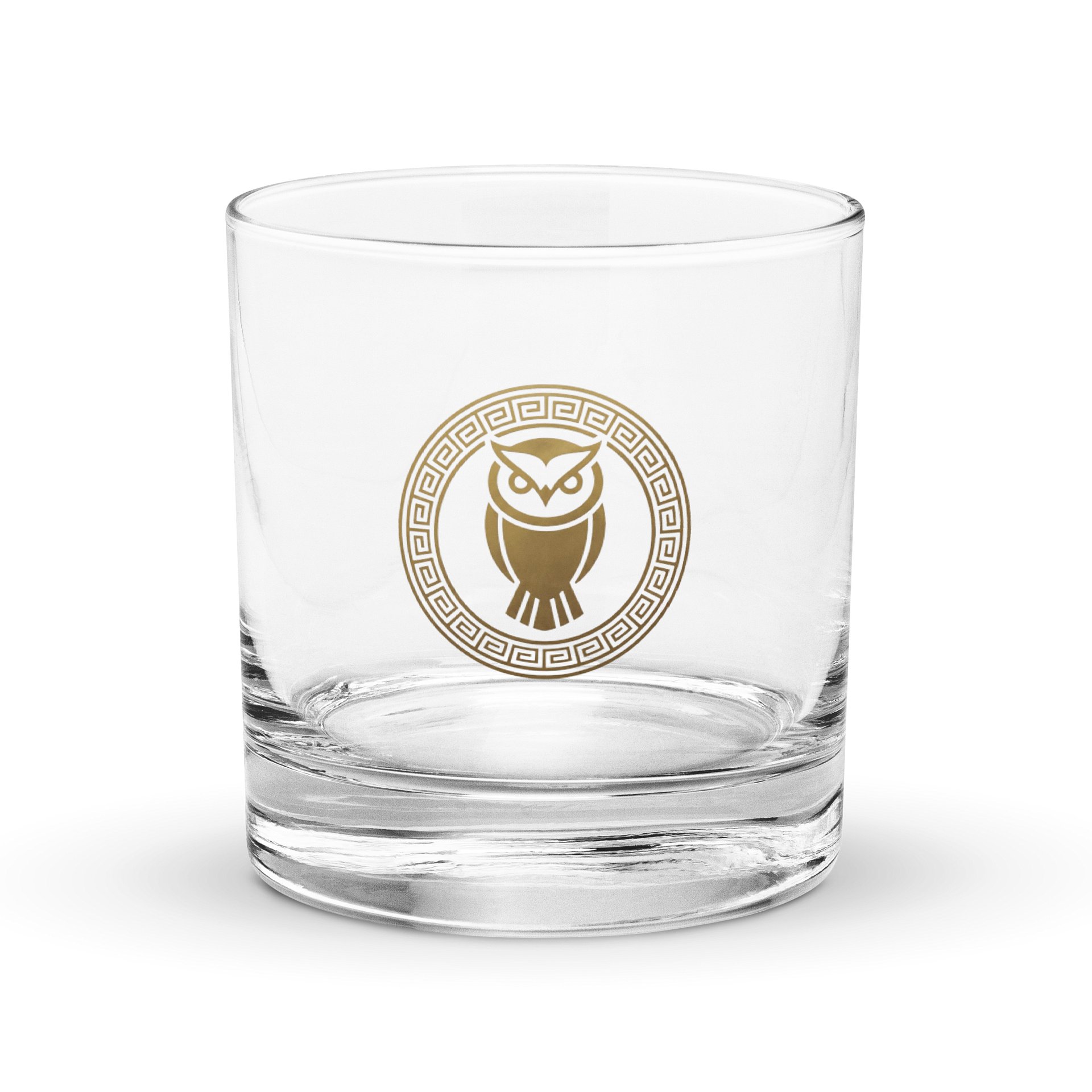 Athena Owl Greek Mythology Rock Glass (Gold Emblem) product image (4)