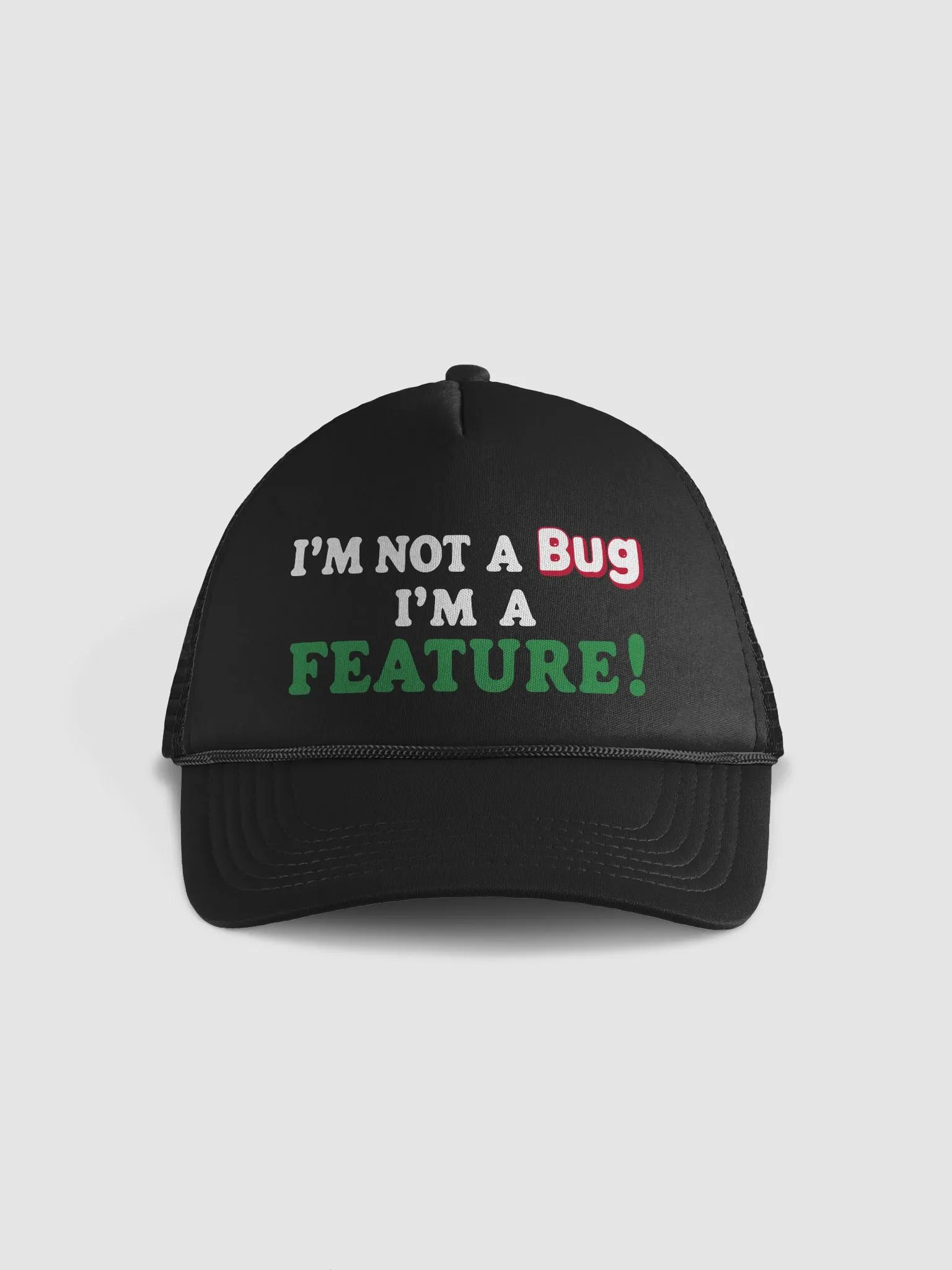 Feature-Driven Trucker Hat: Own Your Code with Style!