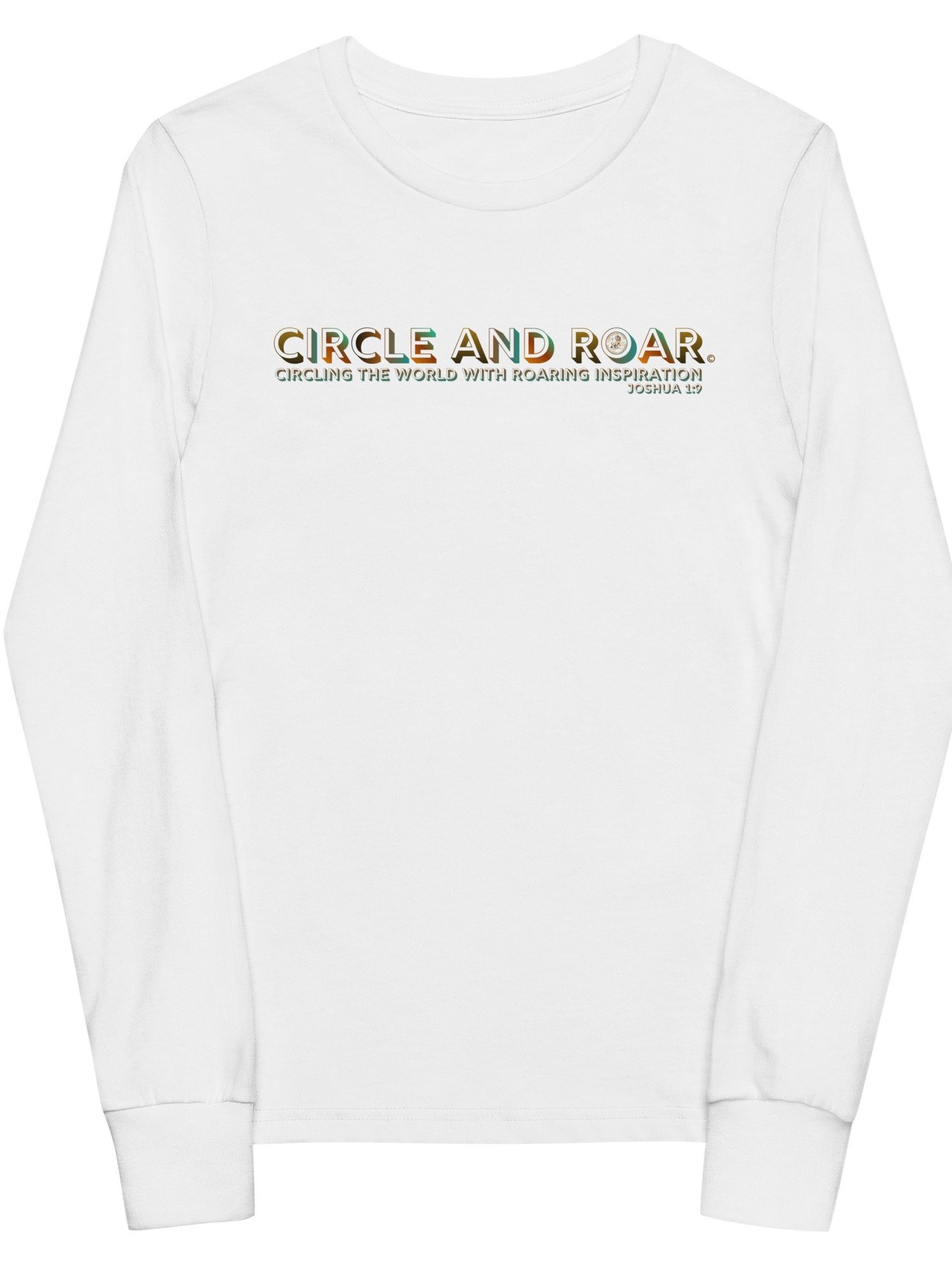 "Circle and Roar" Joshua 1:9 Gradient Text Long-Sleeve T-Shirt product image (13)