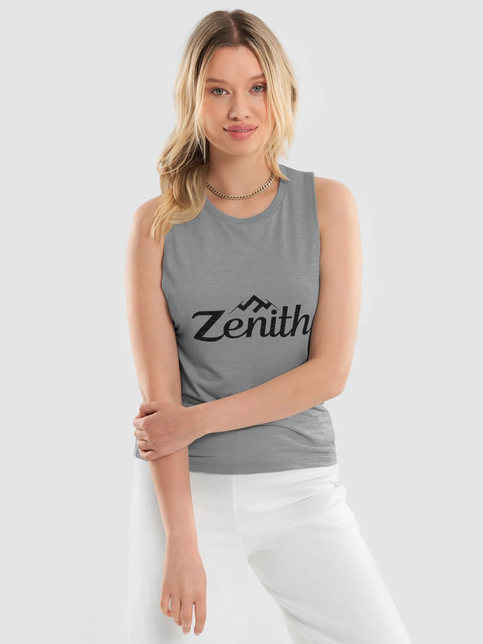 Women's Flowy Muscle Tank with Exclusive Zenith Design - Lightweight and Comfortable product image (1)