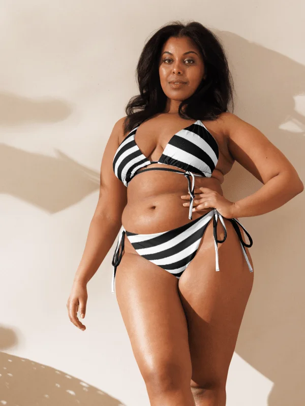 Minimalist Black All-Over Print String Bikini product image (8)