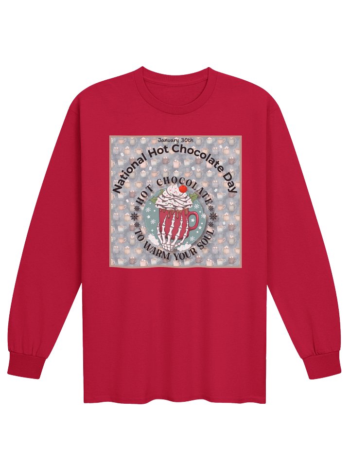 National Hot Chocolate Day Skeleton Hand Long Sleeve T-Shirt product image (17)
