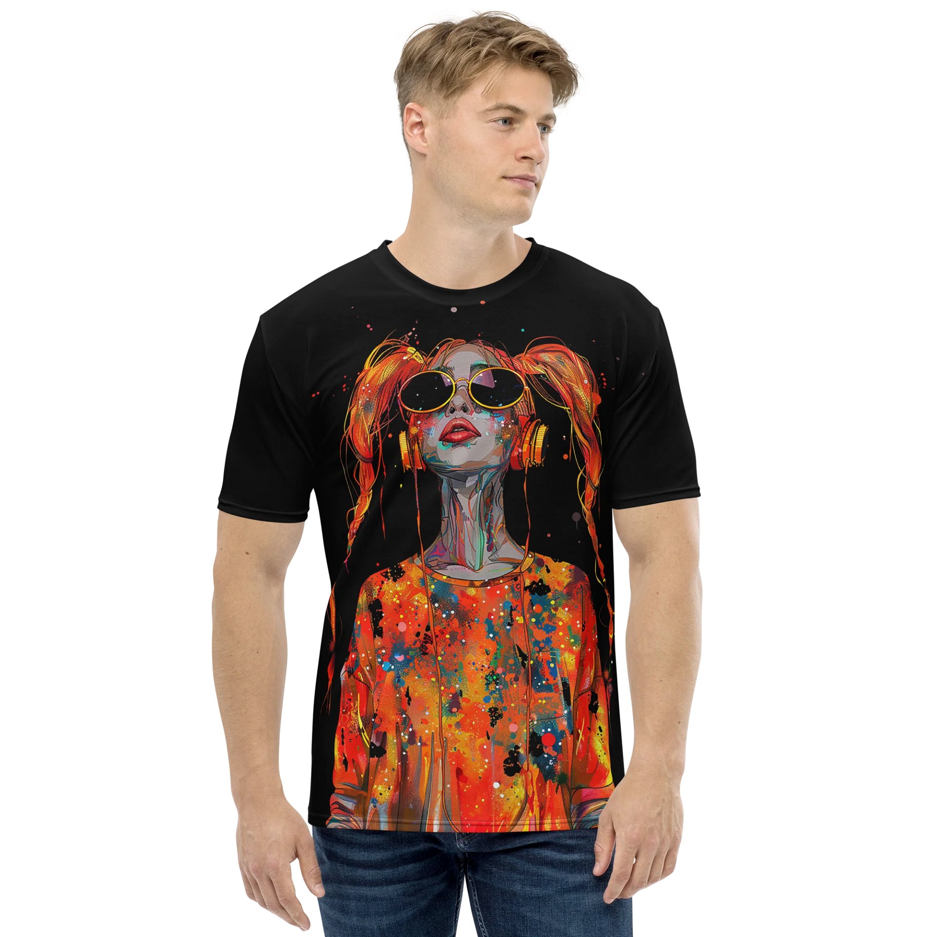 Lit Projecktz Komm Hierher, Fühl Den Vibe AOP Graphic Tee product image (3)
