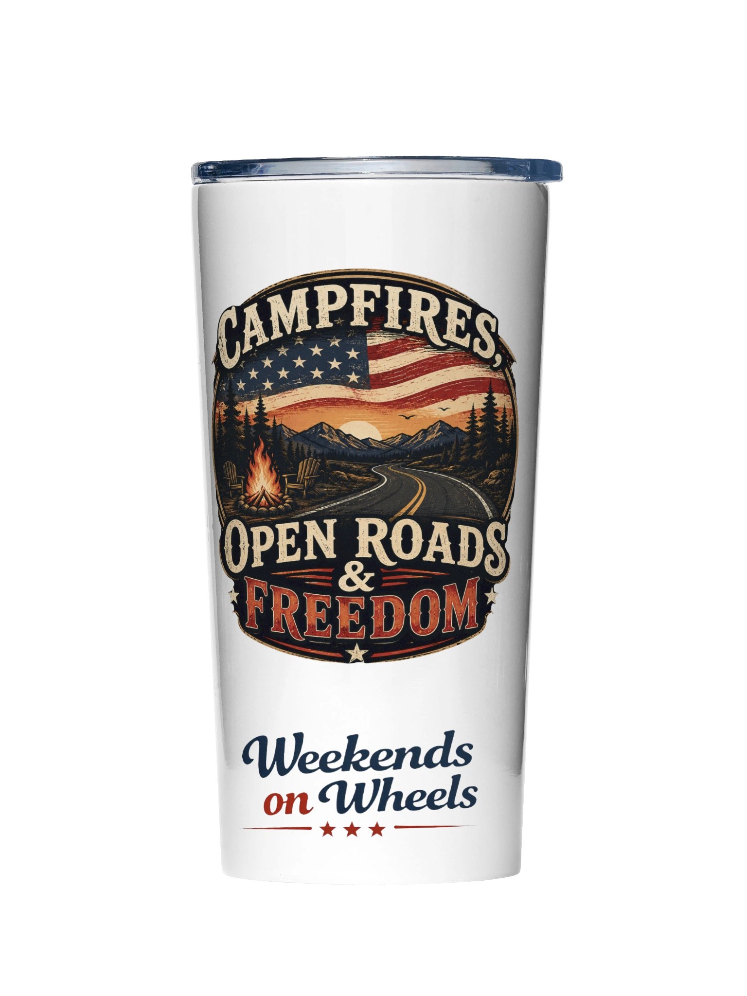 Campfires, Open Roads & Freedom Tumbler product image (1)