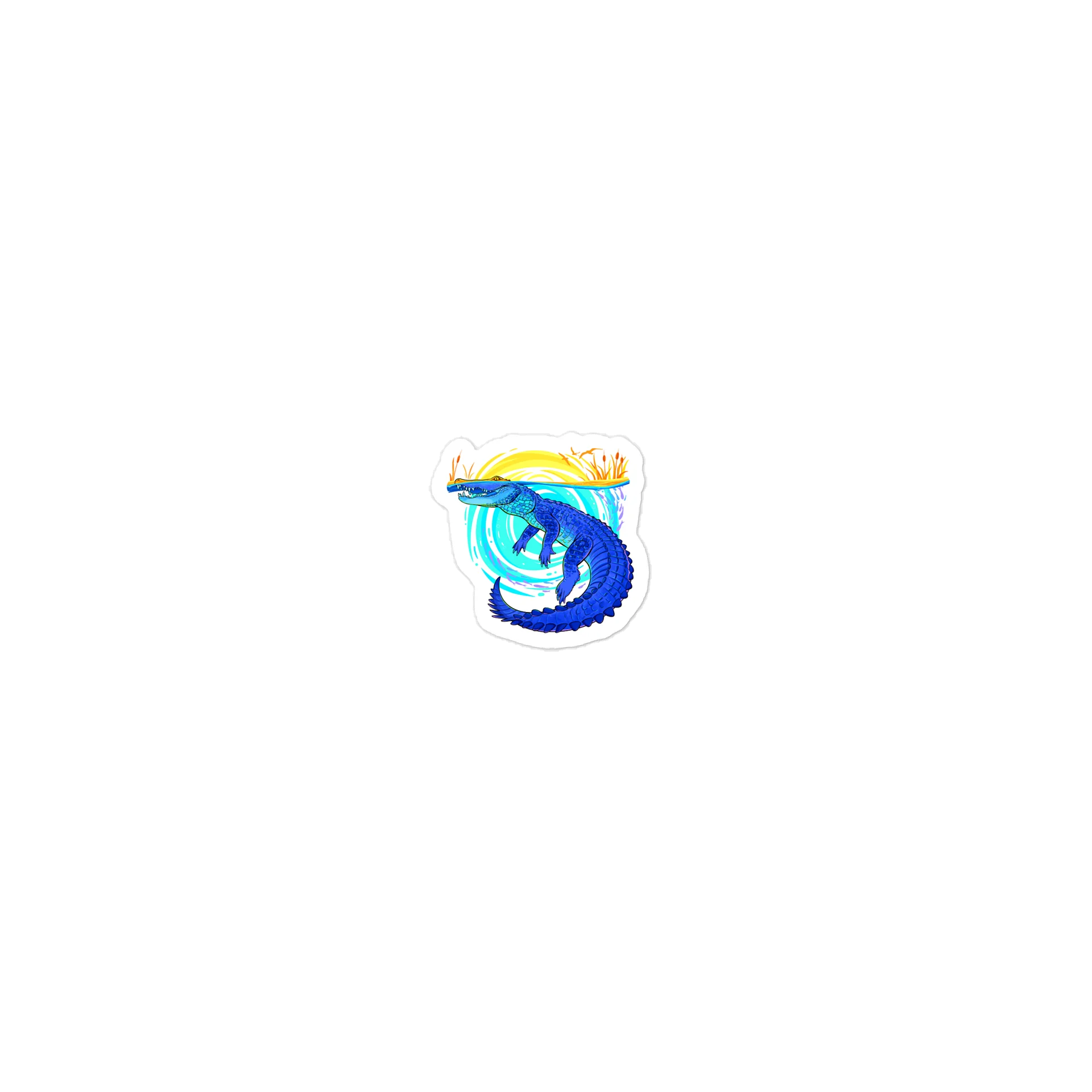 Blue & Yellow Gator sticker product image (1)