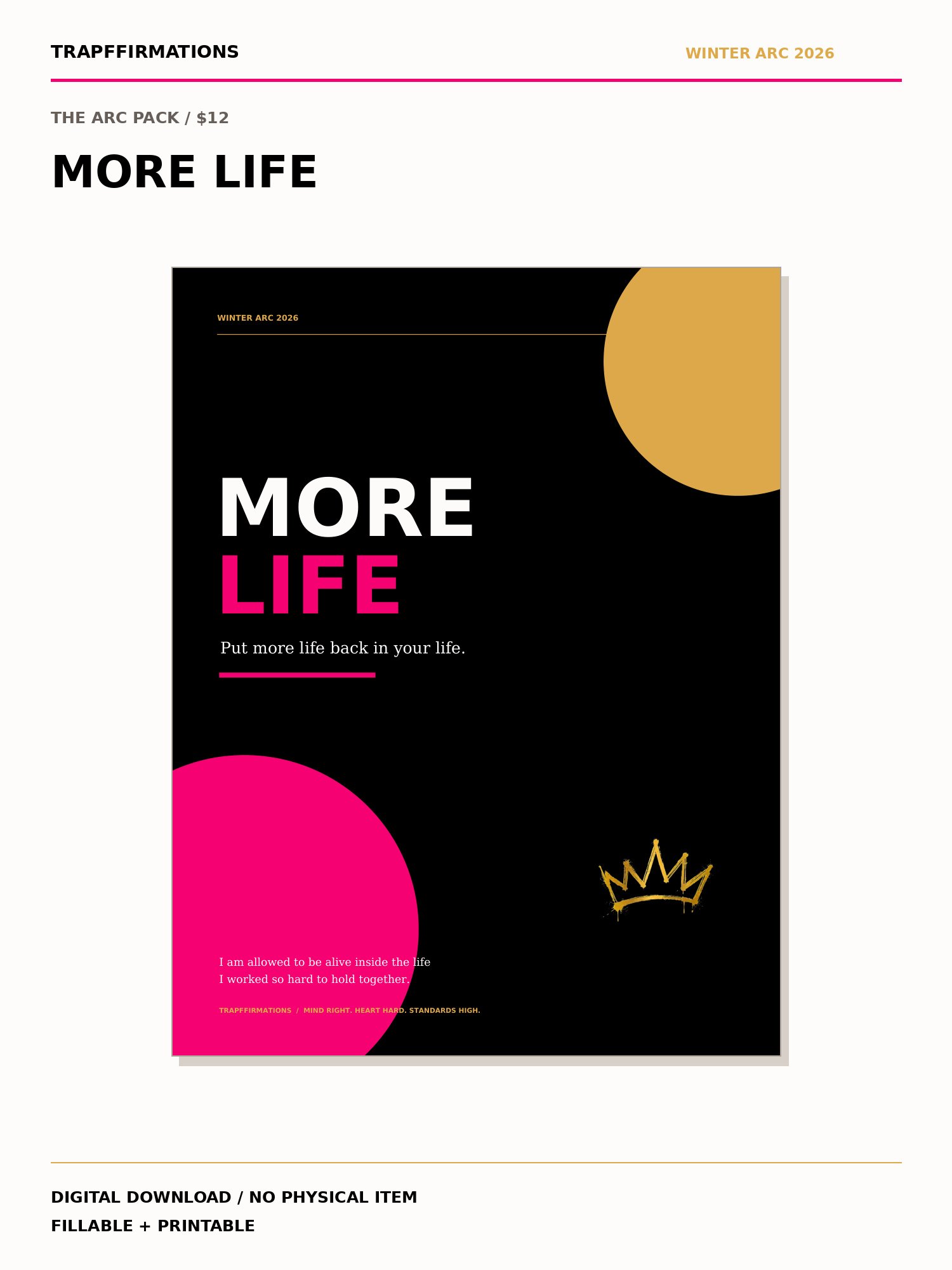 MORE LIFE | Winter Arc 2026 Arc Pack product image (1)