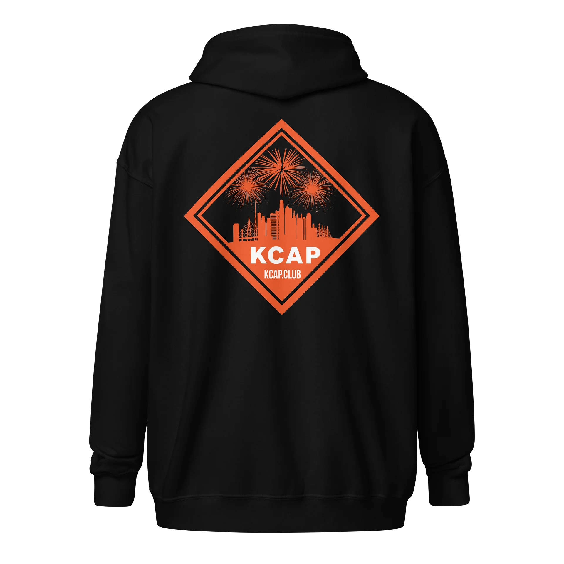 Zip Up Hoodie - Orange Logo product image (1)