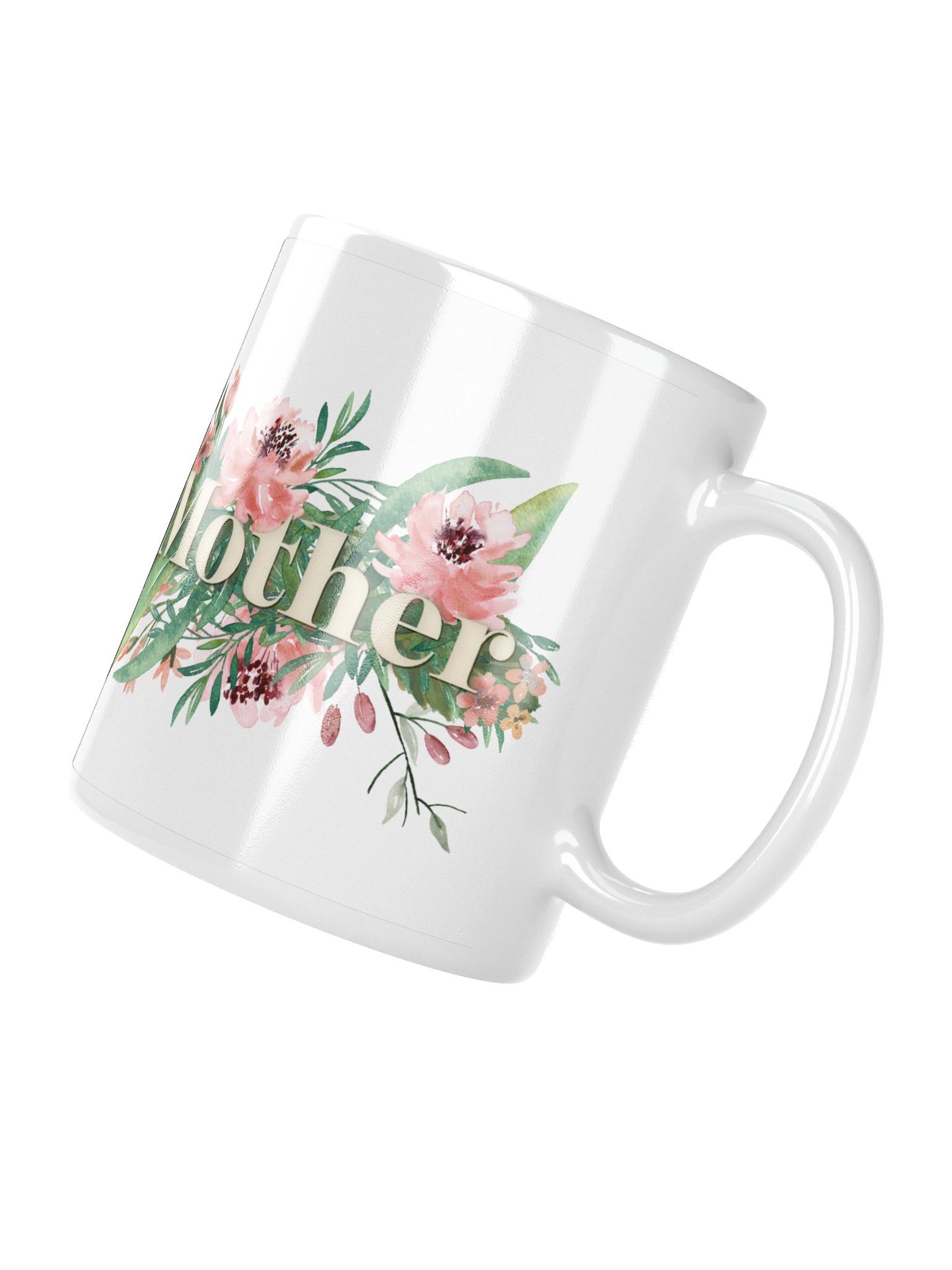 Mother Pink Peach Floral Word Mug product image (4)