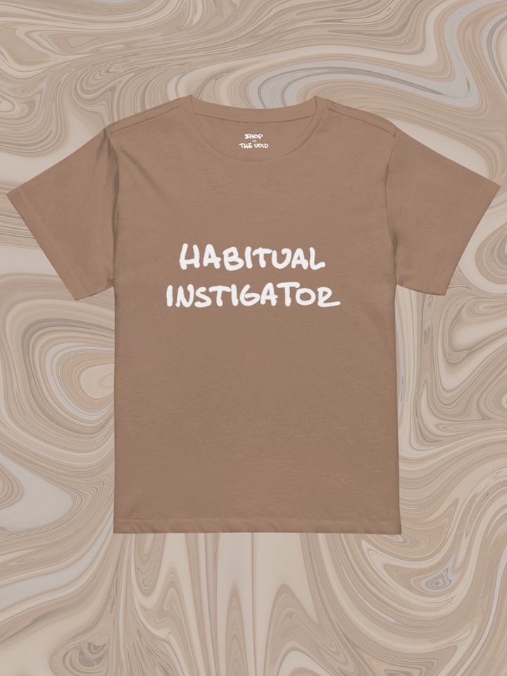 HABITUAL INSTIGATOR (white design) printed waist-length tee product image (19)