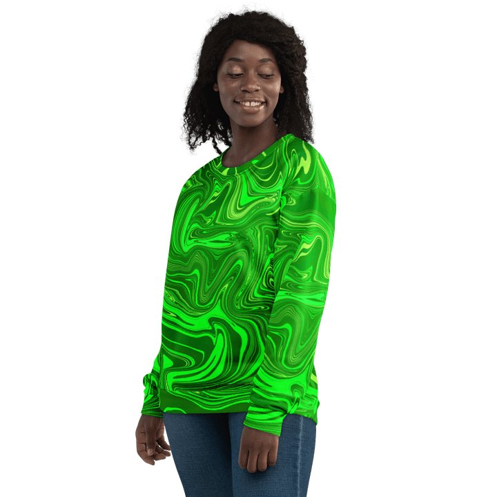Sweatshirt - Different Shades of Green Digital Fluid Art product image (2)