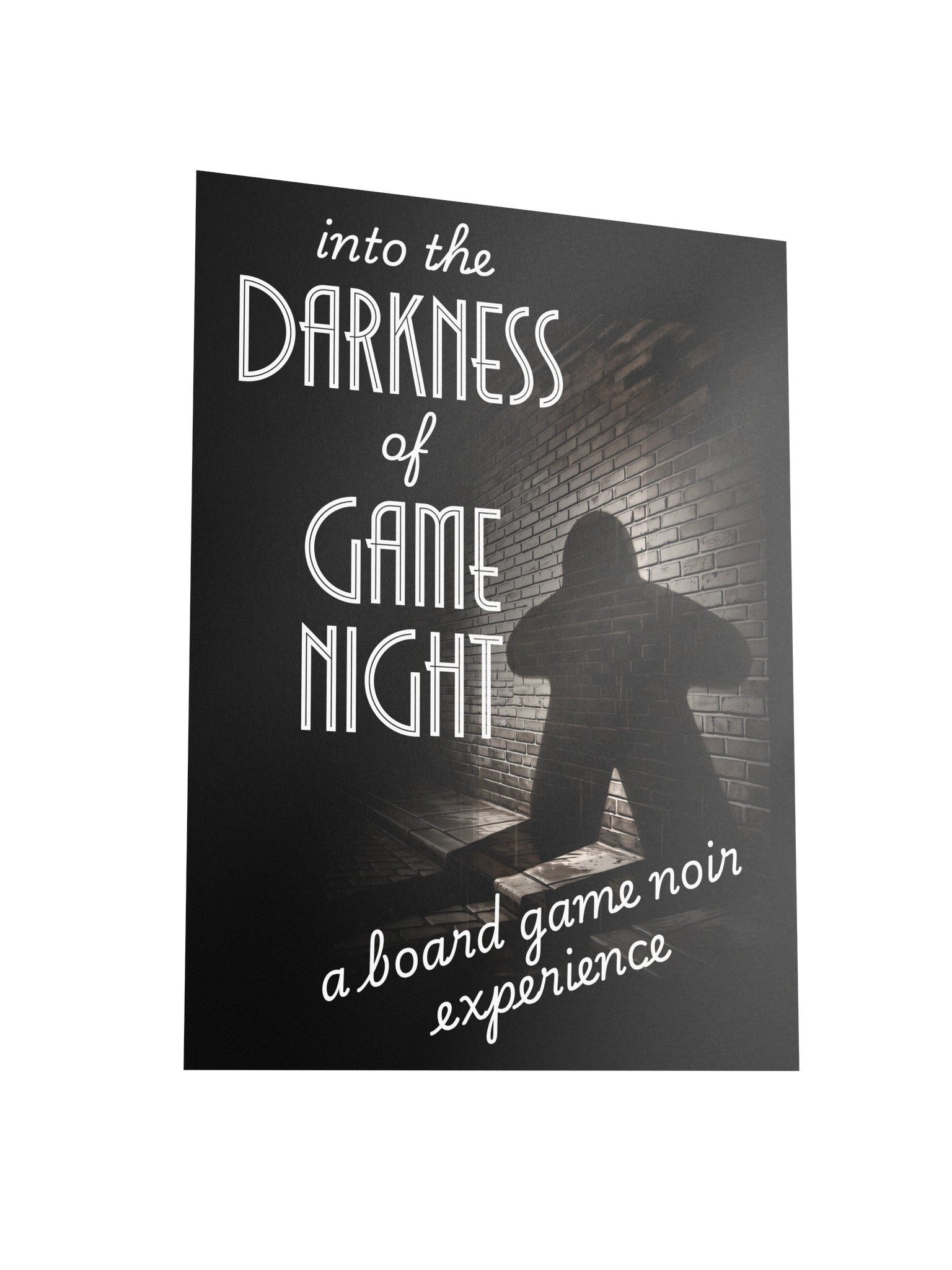 Film Noir Game Night Meeple Board Game Room Poster - UNFRAMED product image (3)