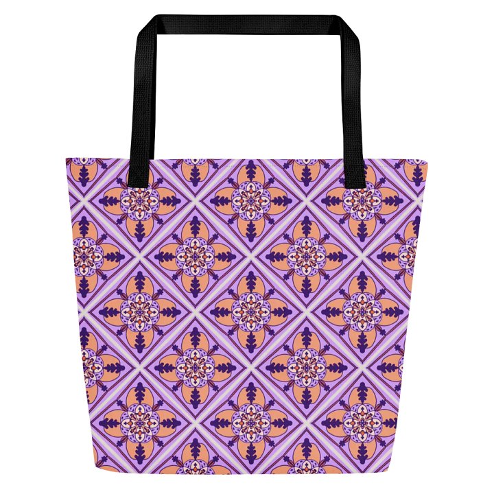 Detailed Symmetrical Pattern All Over Print Tote product image (2)