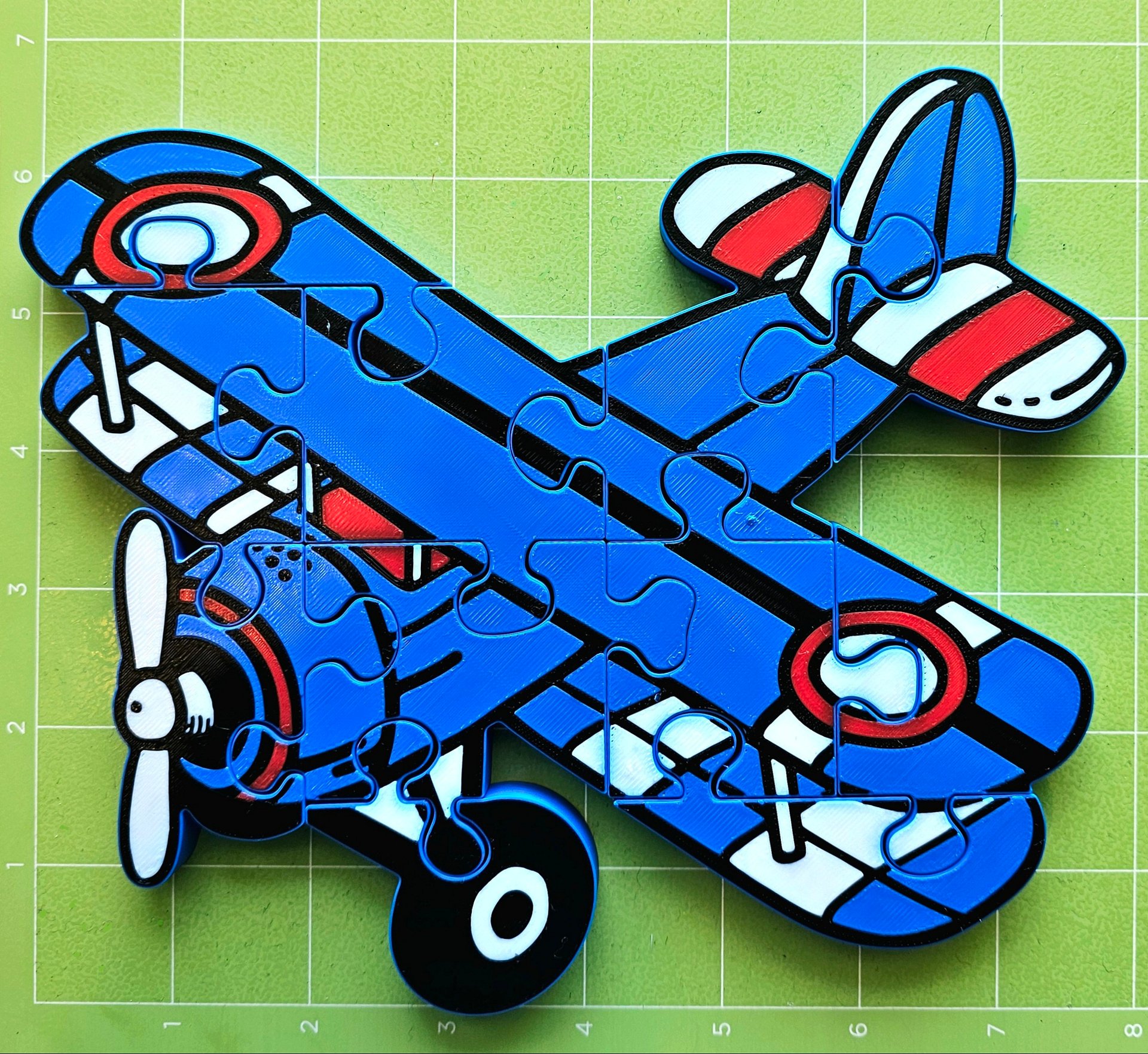 Airplane Jigsaw Puzzle, 3D-Printed Educational Toy for Toddlers, Preschool, Kindergarten & Montessori Learning, Floor Play product image (4)