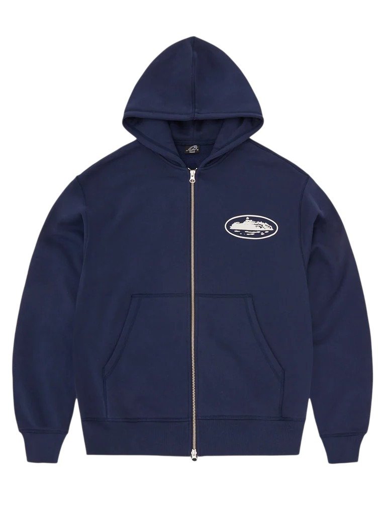 ISLAND PUFF PRINT ZIP HOODIE [NAVY] product image (1)