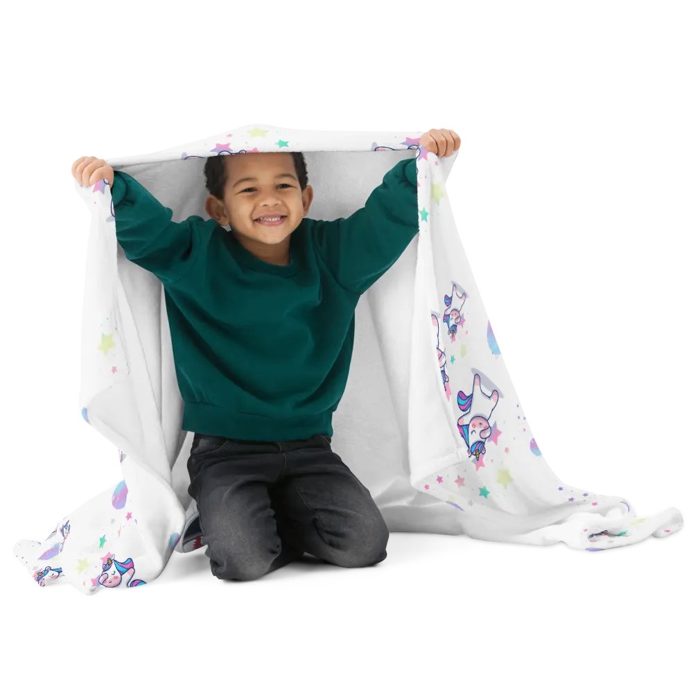 Disco Dabbing Unicorn Throw Blanket product image (3)