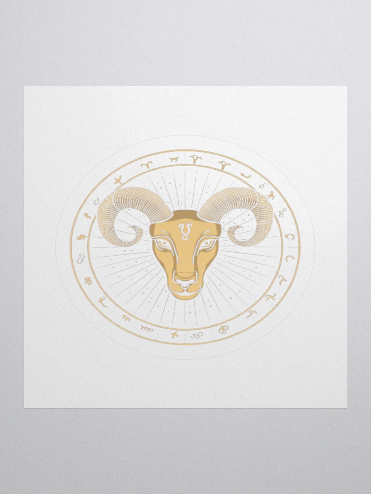 Aries Zodiac Kisscut Sticker product image (1)