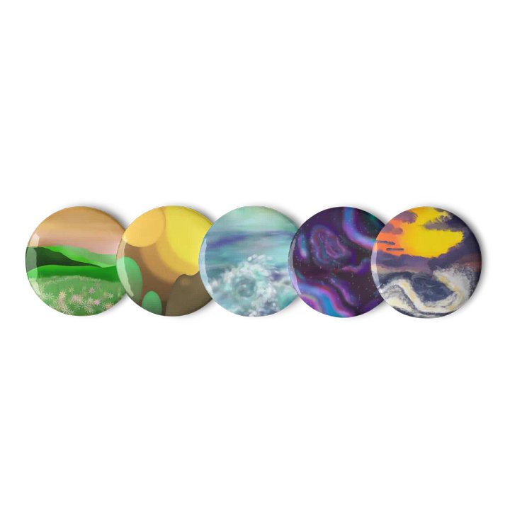 Landscape Illustration Pin Set product image (2)