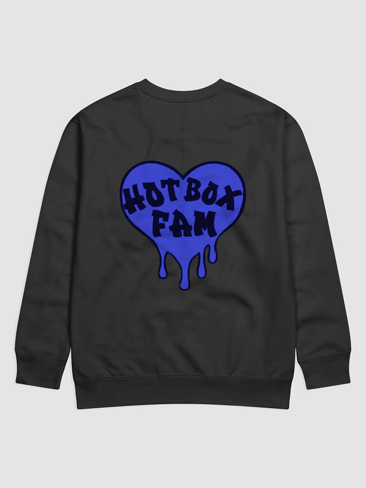 UNISEX HOT BOX FAM BADDIE AND SOLID ROYAL BLUE LOGO SWEATSHIRT product image (2)
