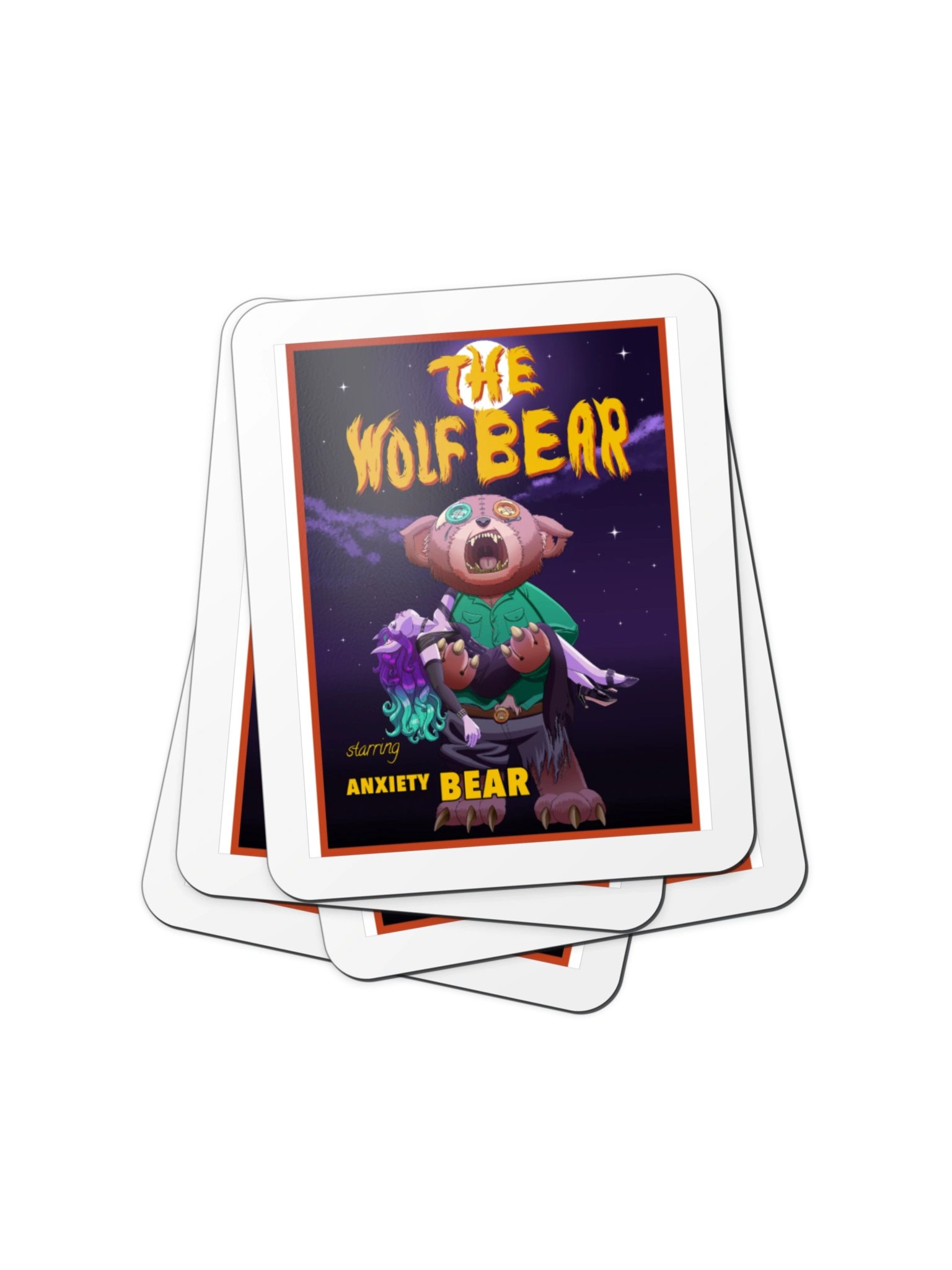 Anxiety Bear WolfBear Movie Magnet product image (4)