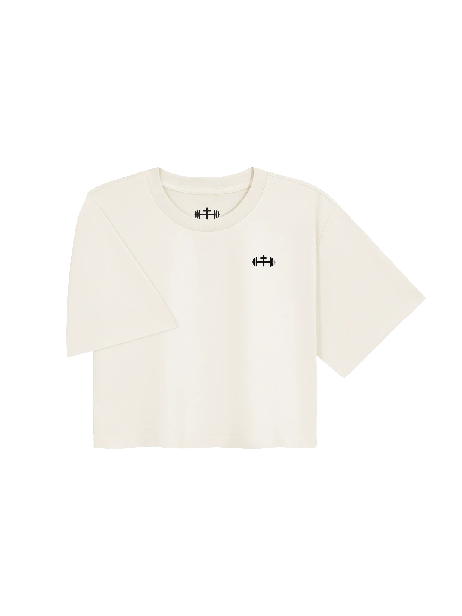 His House Womens Crop Top T-Shirt - Orchid/White/Ecru by His House
