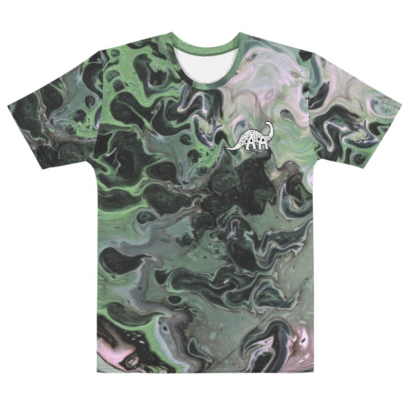 Metallic Green Fluid Acrylic T-Shirt product image (2)