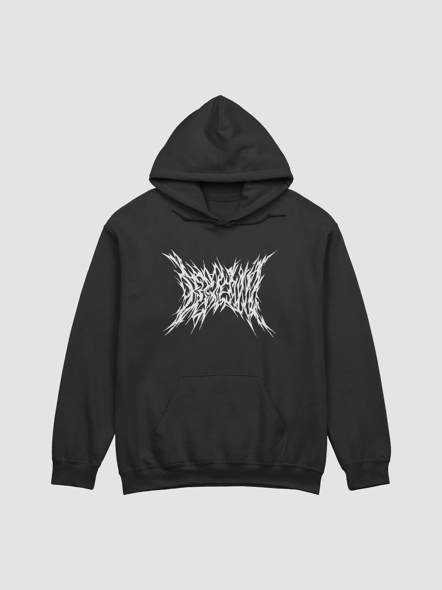 Death Metal Logo Hoodie (White Text) product image (1)