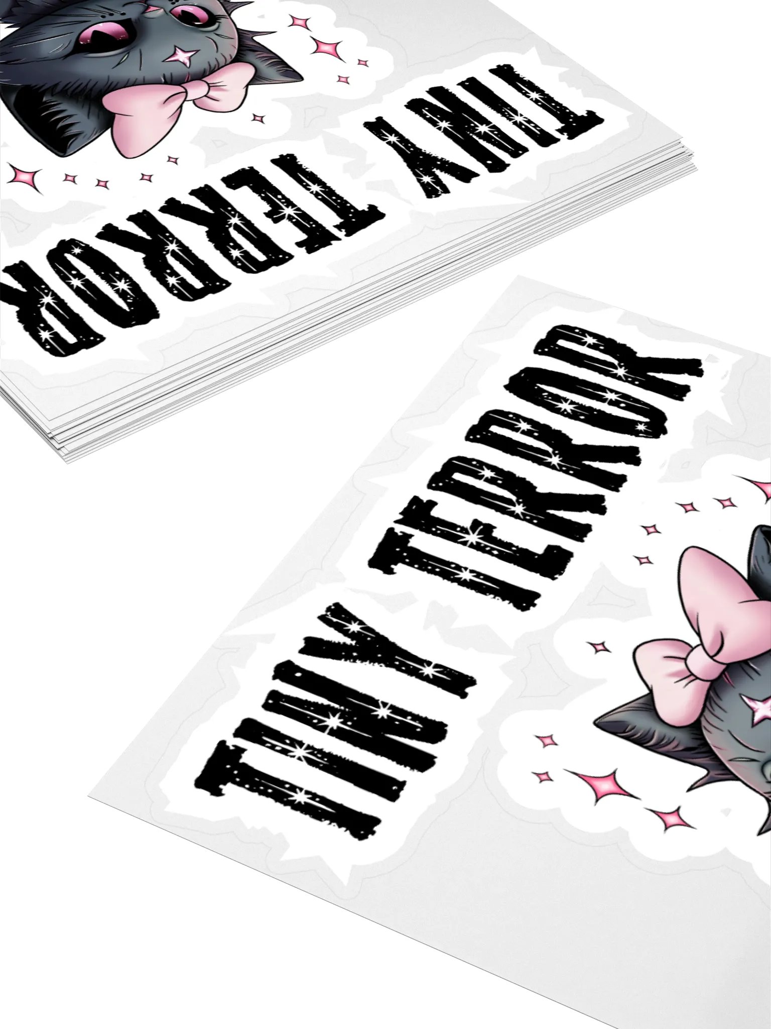 Tiny Terror Kiss Cut Stickers - With Words product image (10)