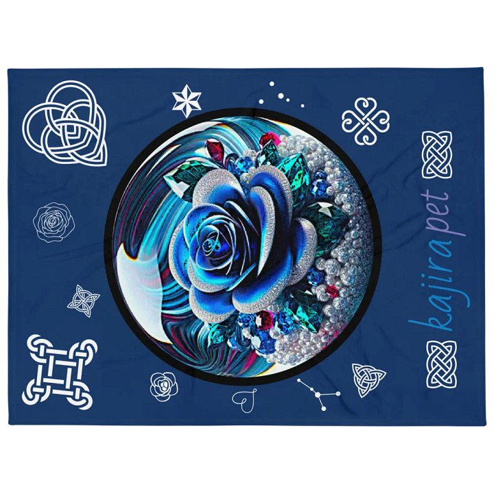 Blue Rose Marble Blanket product image (1)