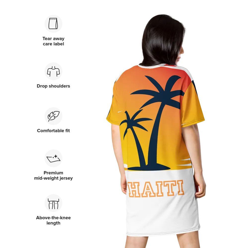 Sunset Palm Paradise T-Shirt Dress product image (10)