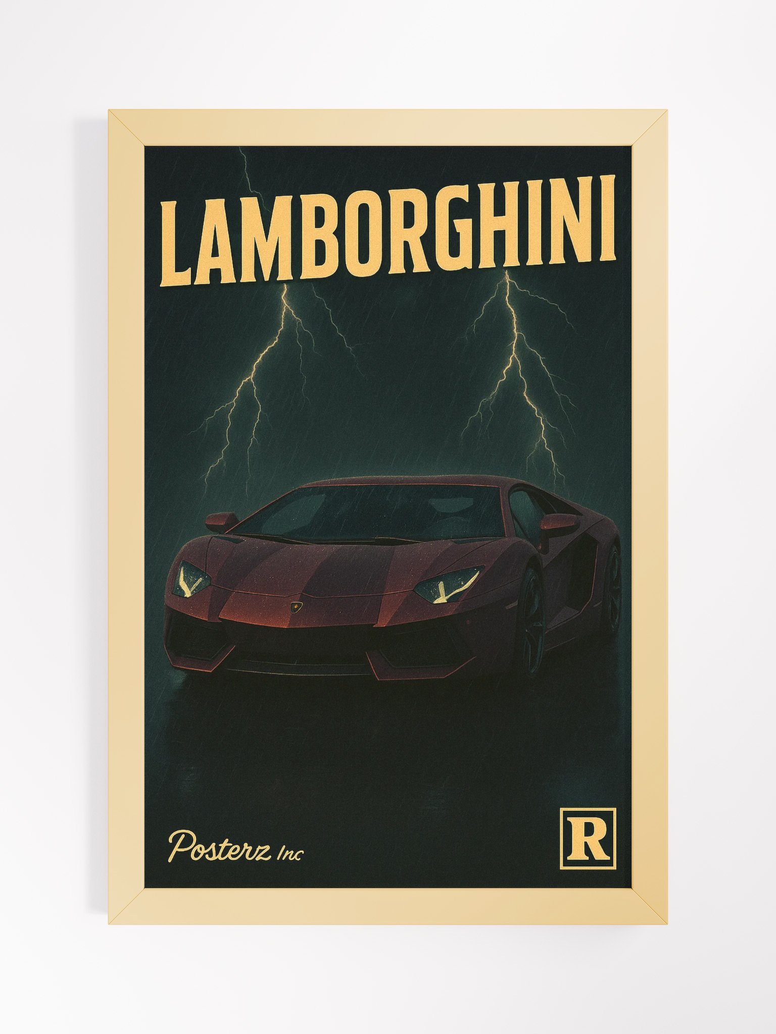 Lambo Thunder Cinematic Speed Poster product image (2)