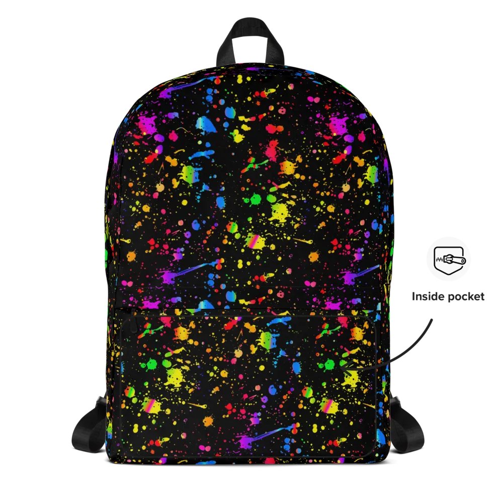 Neon Splatter Burst Backpack product image (4)