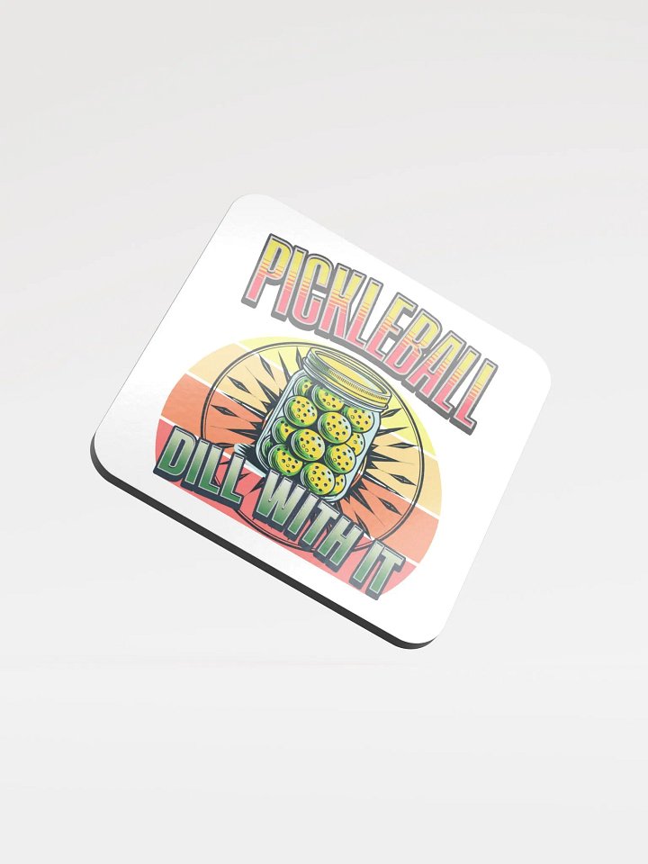 Dill With It Pickleball Cork Coaster product image (2)