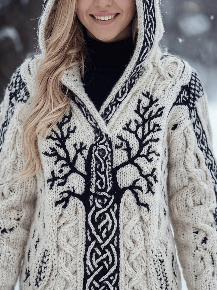 Nordic Winter Hooded Knit Cardigan product image (2)