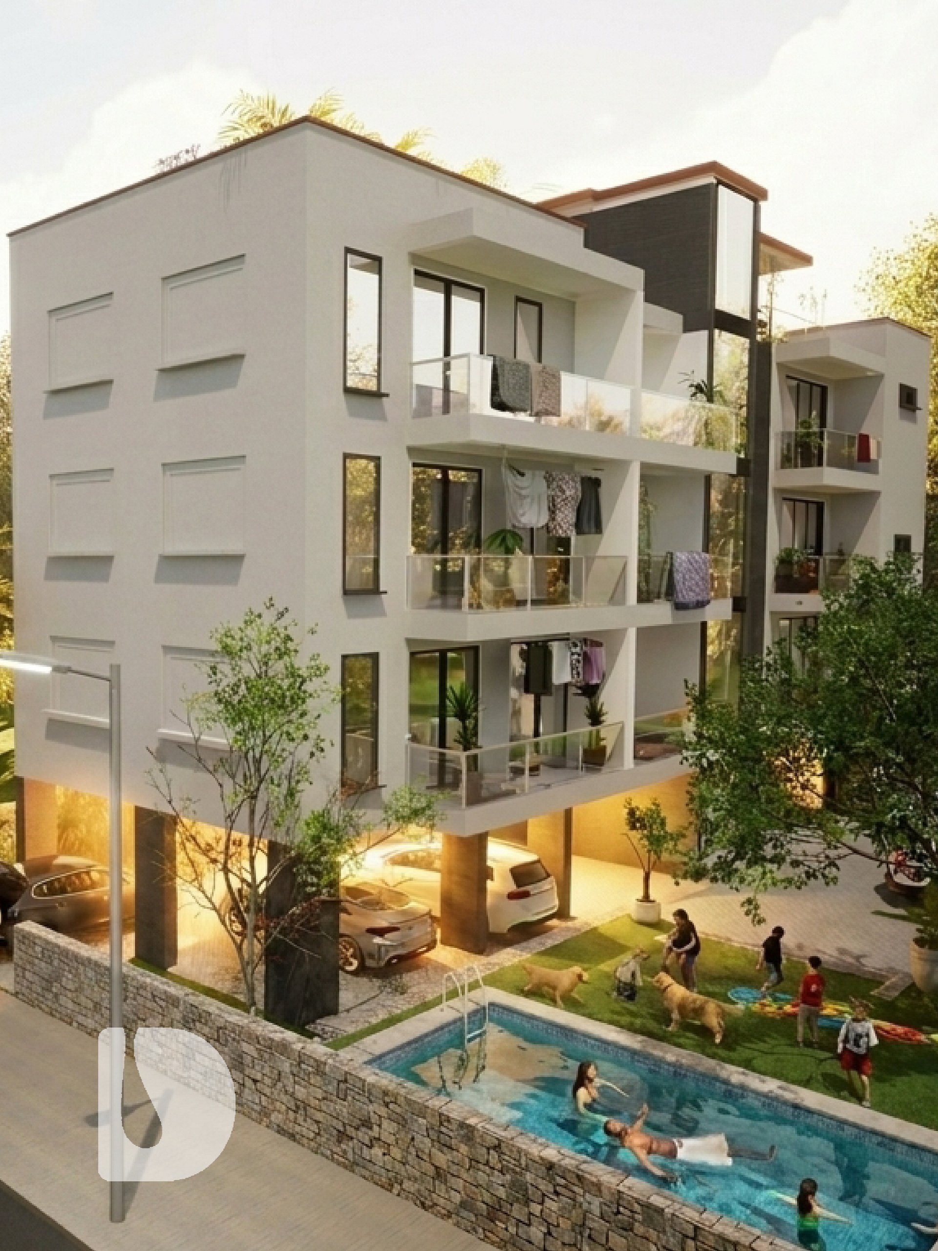 Architectural Drawings – 9-Unit Apartment Block with Pool | DA412901A product image (3)