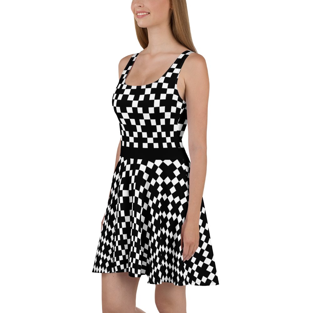 Black and White Geometric Crosses Dress product image (4)