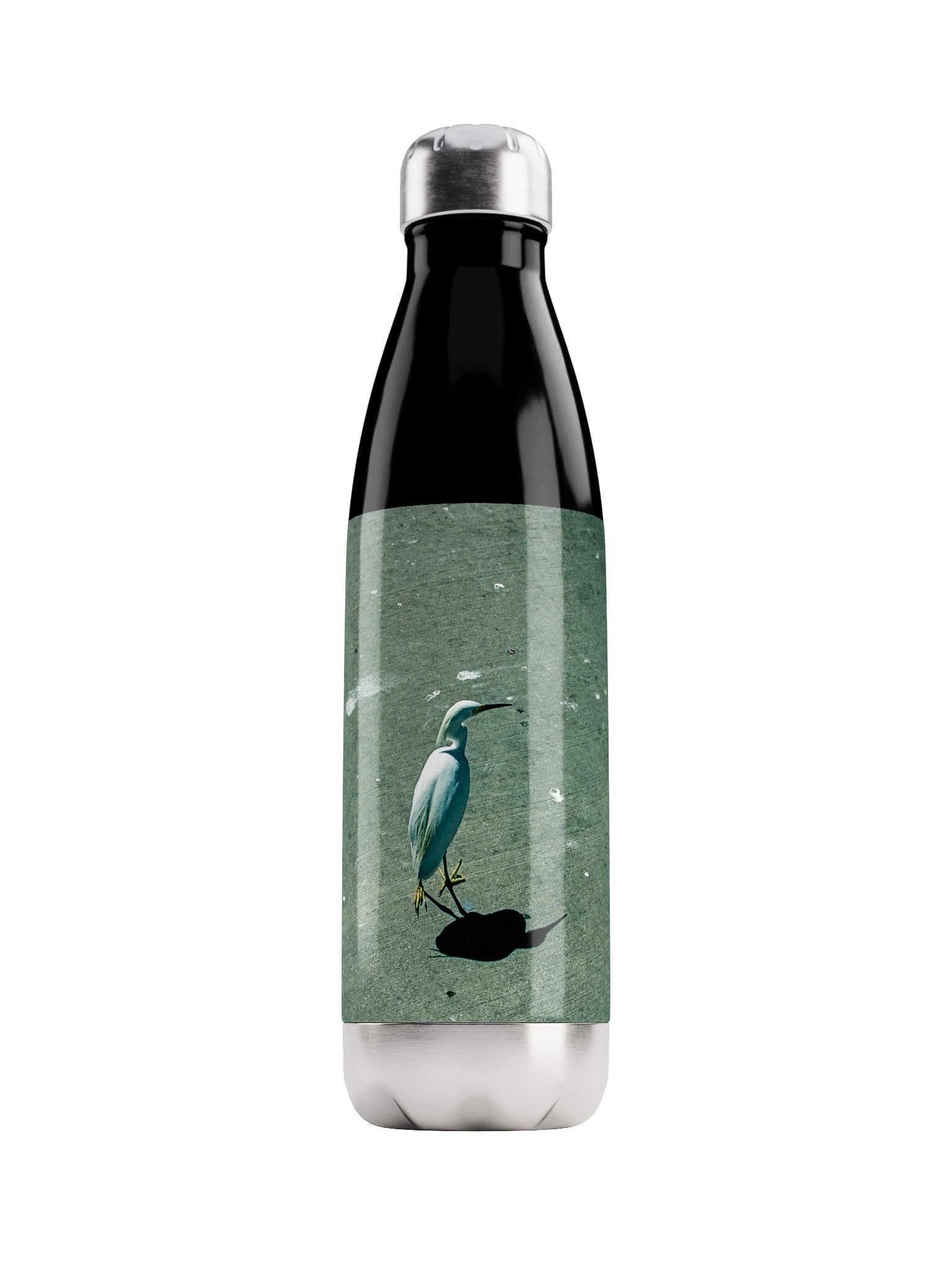 Snowy Egret Stainless Steel Water Bottle product image (2)