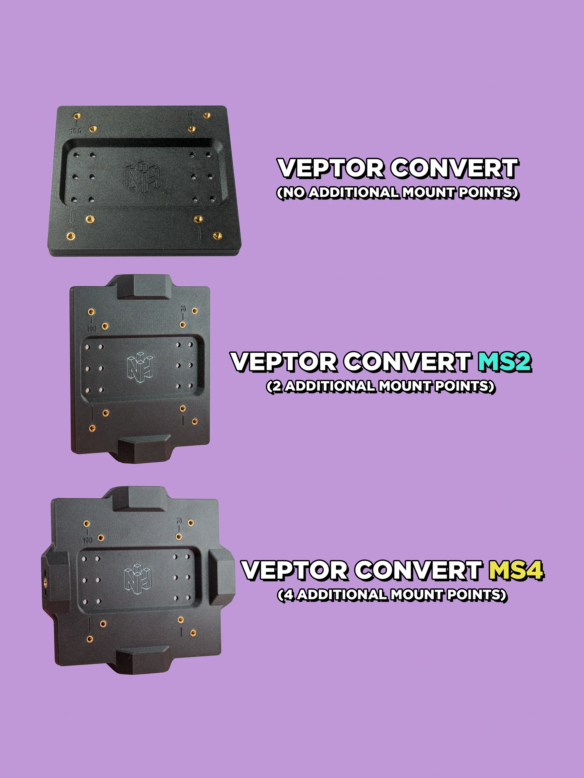 Veptor Convert | Portable Monitor 2 to 4 VESA Screw Converter product image (4)